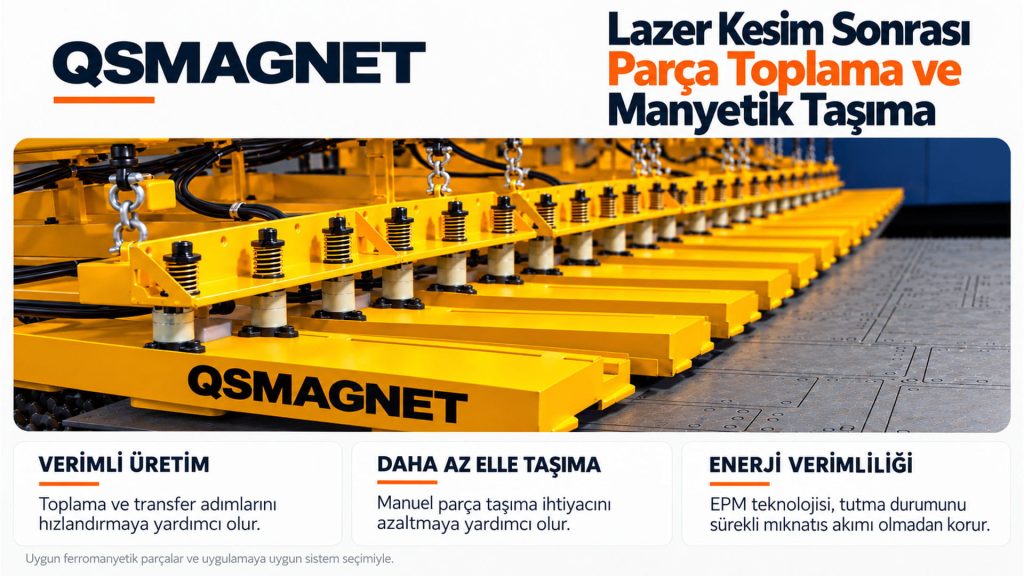 Lazer Kesim Sonrası Parça Toplama ve Manyetik Taşıma